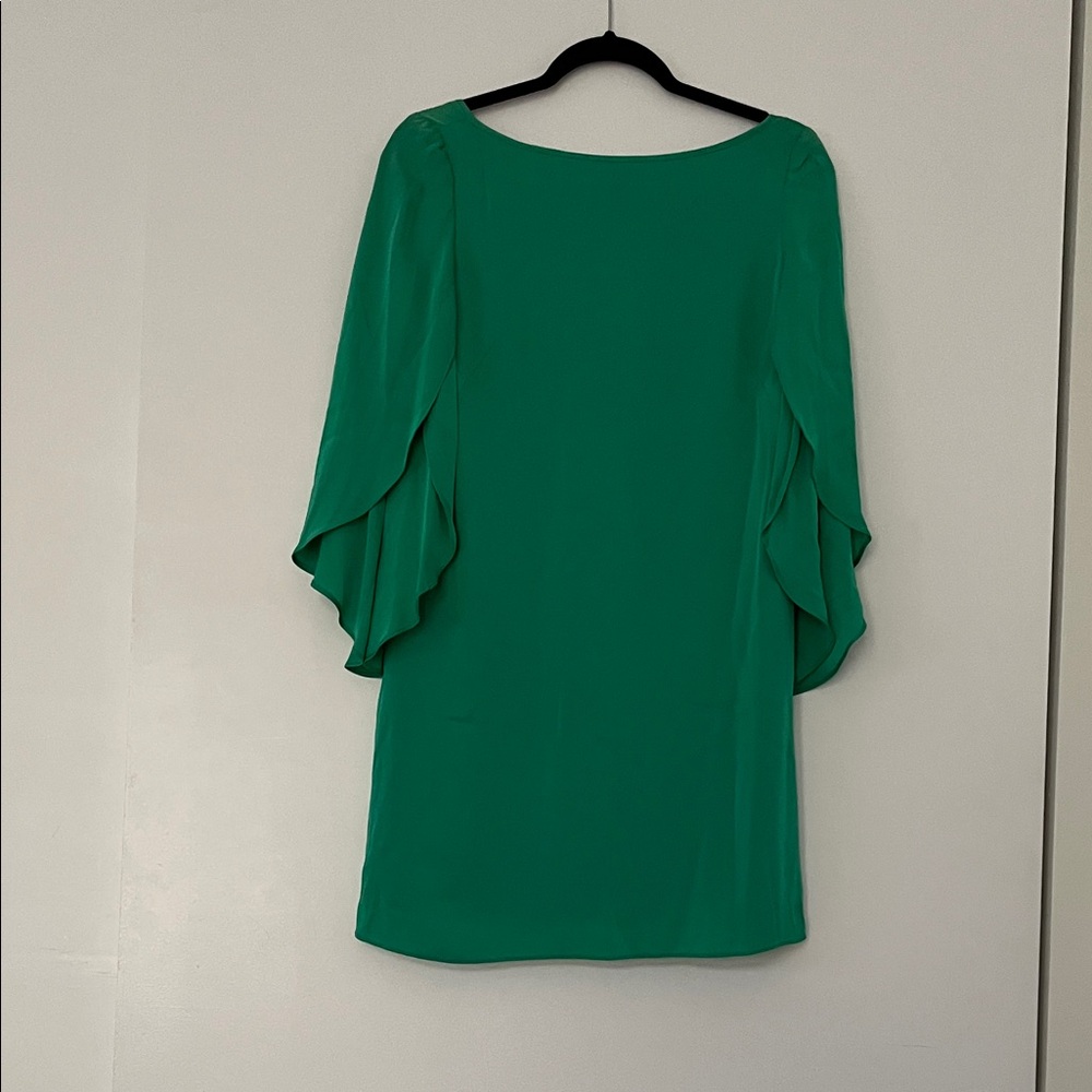 Milly Vibrant Green Long Sleeve Dress
